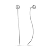 Pendientes de moissanita para mujer | Plata de ley 925 con baño de oro de 18 quilates | Diseño conmovedor