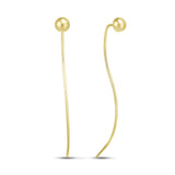 Pendientes de moissanita para mujer | Plata de ley 925 con baño de oro de 18 quilates | Diseño conmovedor