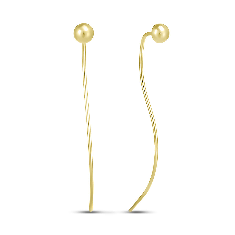 14K Gold Plated Drop Earrings | Classic | Sterling Silver