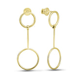 Pendientes de moissanita para mujer | Plata de ley 925 con baño de oro de 18 quilates | Diseño conmovedor