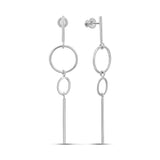 Pendientes de moissanita para mujer | Plata de ley 925 con baño de oro de 18 quilates | Diseño conmovedor