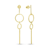 Pendientes de moissanita para mujer | Plata de ley 925 con baño de oro de 18 quilates | Diseño conmovedor