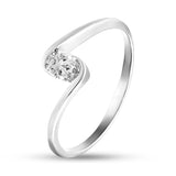 925 Sterling Silver Ring - Classic Slim Design with Cubic Zirconia - Olivia Star Jewelry 1804R