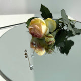 Pendientes de moissanita para mujer | Plata de ley 925 con baño de oro de 18 quilates | Diseño conmovedor