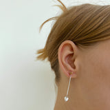 Pendientes de moissanita para mujer | Plata de ley 925 con baño de oro de 18 quilates | Diseño conmovedor