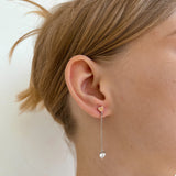 Pendientes de moissanita para mujer | Plata de ley 925 con baño de oro de 18 quilates | Diseño conmovedor