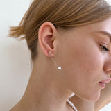 Pendientes de moissanita para mujer | Plata de ley 925 con baño de oro de 18 quilates | Diseño conmovedor