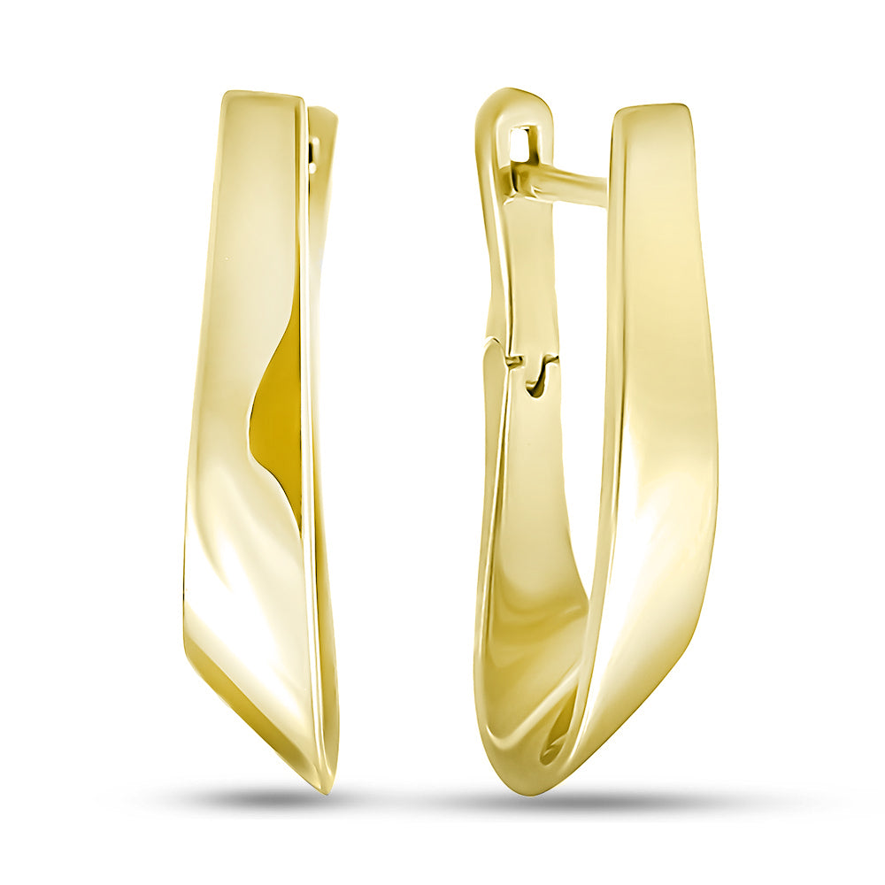14K Gold Plated Drop Earrings | Elegant | Sterling Silver