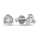 925 Sterling Silver Earrings - White Cubic Zirconia Minimalist Classic Design - Olivia Star Jewelry 1848E