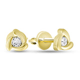 Pendientes de moissanita para mujer | Plata de ley 925 con baño de oro de 18 quilates | Diseño conmovedor