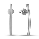 Pendientes de moissanita para mujer | Plata de ley 925 con baño de oro de 18 quilates | Diseño conmovedor