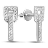 Pendientes de moissanita para mujer | Plata de ley 925 con baño de oro de 18 quilates | Diseño conmovedor