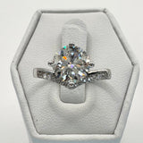 Luxury Moissanite Princess Ring - Sparkling Center Stone in a Polished Setting