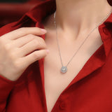 Collar con colgante de moissanita para mujer | Plata de ley 925 con baño de oro de 18 quilates | Diseño de estrellas