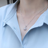 Collar con colgante de moissanita para mujer | Plata de ley 925 con baño de oro de 18 quilates | Tale Design