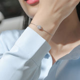 Elegante pulsera de moissanita para mujer | Plata de ley 925 con baño de oro de 18 quilates | Tale Design