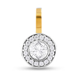 Pendientes de moissanita para mujer | Plata de ley 925 con baño de oro de 18 quilates | Diseño conmovedor