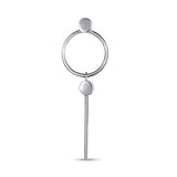 Pendientes de moissanita para mujer | Plata de ley 925 con baño de oro de 18 quilates | Diseño conmovedor