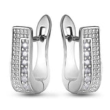 Pendientes de moissanita para mujer | Plata de ley 925 con baño de oro de 18 quilates | Diseño conmovedor