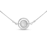 Collar con colgante de moissanita para mujer | Plata de ley 925 con baño de oro de 18 quilates | Diseño de corazón danzante