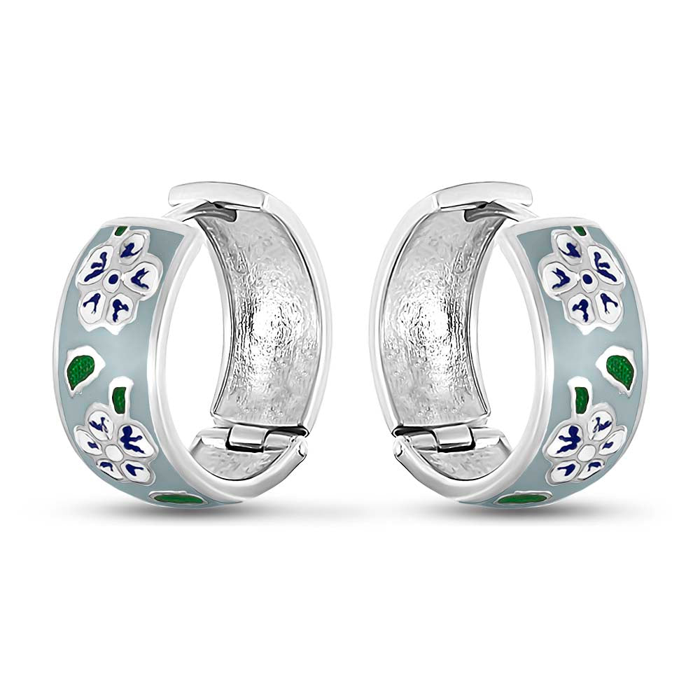 Enamel Earrings | Colorful Enamel Detail | Sterling Silver