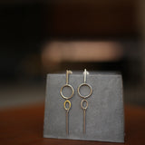 Pendientes de moissanita para mujer | Plata de ley 925 con baño de oro de 18 quilates | Diseño conmovedor