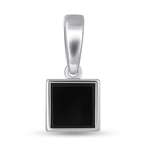 Black Onyx Pendant, sterling silver