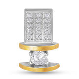 Pendientes de moissanita para mujer | Plata de ley 925 con baño de oro de 18 quilates | Diseño conmovedor
