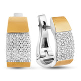 Pendientes de moissanita para mujer | Plata de ley 925 con baño de oro de 18 quilates | Diseño conmovedor