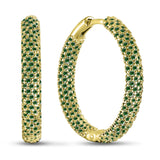 Pendientes de moissanita para mujer | Plata de ley 925 con baño de oro de 18 quilates | Diseño conmovedor