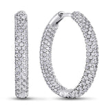 Pendientes de moissanita para mujer | Plata de ley 925 con baño de oro de 18 quilates | Diseño conmovedor