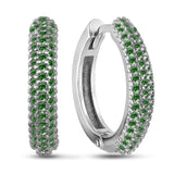 Pendientes de moissanita para mujer | Plata de ley 925 con baño de oro de 18 quilates | Diseño conmovedor