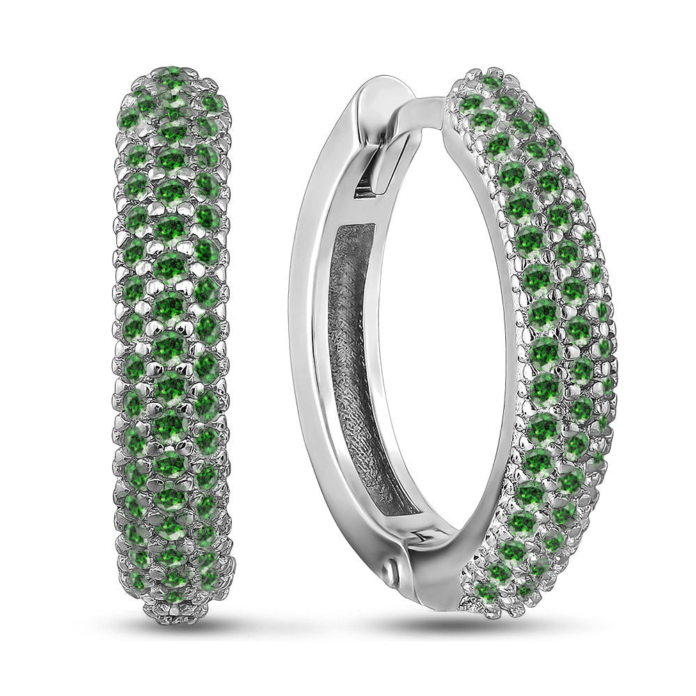Pendientes de moissanita para mujer | Plata de ley 925 con baño de oro de 18 quilates | Diseño conmovedor