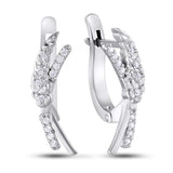 Pendientes de moissanita para mujer | Plata de ley 925 con baño de oro de 18 quilates | Diseño conmovedor