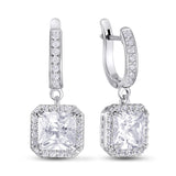 Pendientes de moissanita para mujer | Plata de ley 925 con baño de oro de 18 quilates | Diseño conmovedor