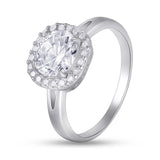 925 Sterling Silver Ring - Everyday Design with Cubic Zirconia - Olivia Star Jewelry 2169R
