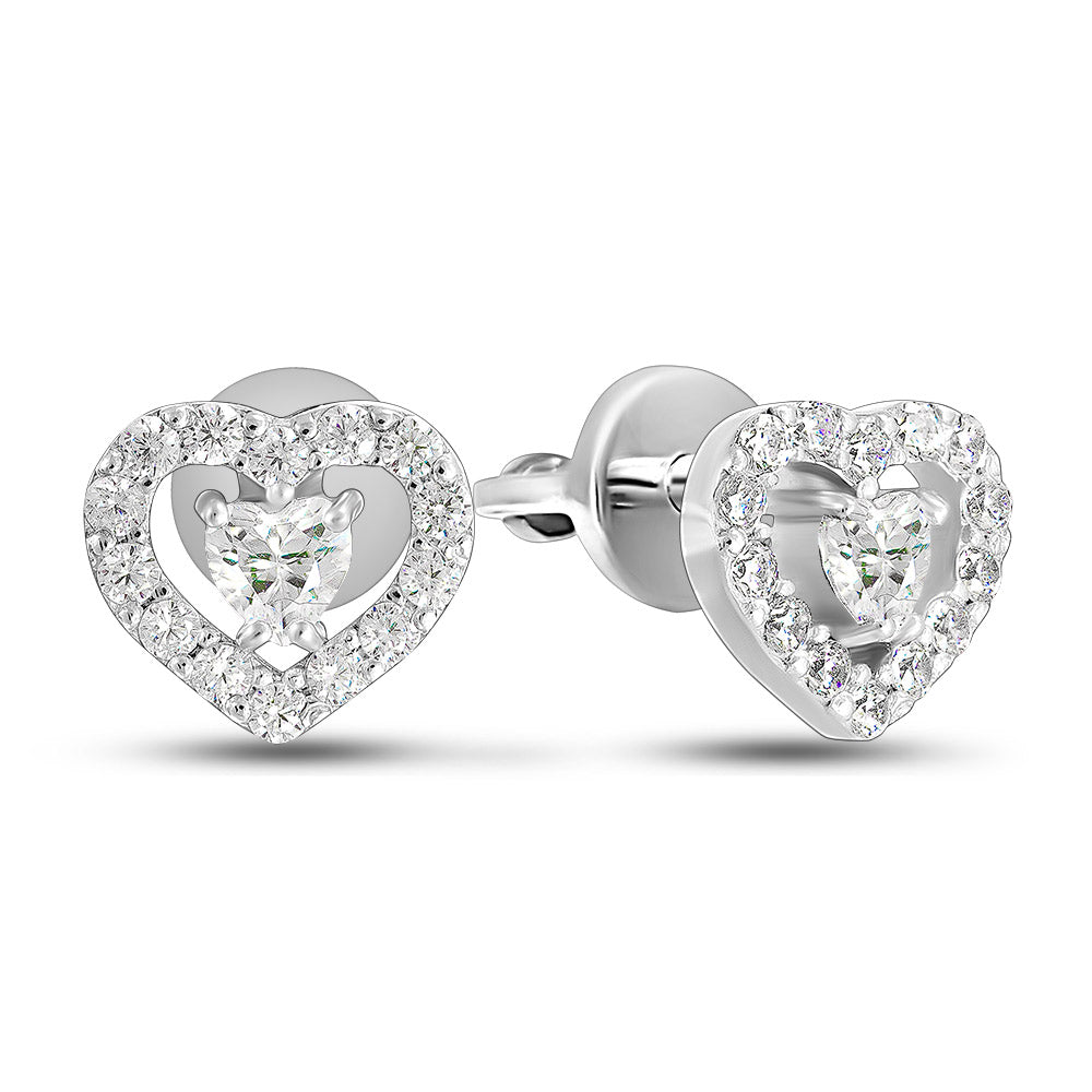 Cubic Zirconia Stud Earrings | Minimalist | Sterling Silver