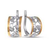 Pendientes de moissanita para mujer | Plata de ley 925 con baño de oro de 18 quilates | Diseño conmovedor