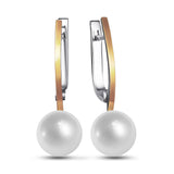 Pendientes de moissanita para mujer | Plata de ley 925 con baño de oro de 18 quilates | Diseño conmovedor