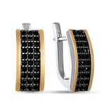 Pendientes de moissanita para mujer | Plata de ley 925 con baño de oro de 18 quilates | Diseño conmovedor