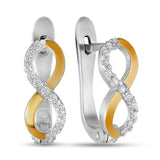 Pendientes de moissanita para mujer | Plata de ley 925 con baño de oro de 18 quilates | Diseño conmovedor