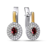 Pendientes de moissanita para mujer | Plata de ley 925 con baño de oro de 18 quilates | Diseño conmovedor