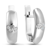 Pendientes de moissanita para mujer | Plata de ley 925 con baño de oro de 18 quilates | Diseño conmovedor