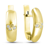 Pendientes de moissanita para mujer | Plata de ley 925 con baño de oro de 18 quilates | Diseño conmovedor