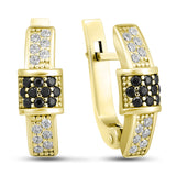 Pendientes de moissanita para mujer | Plata de ley 925 con baño de oro de 18 quilates | Diseño conmovedor