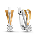 Pendientes de moissanita para mujer | Plata de ley 925 con baño de oro de 18 quilates | Diseño conmovedor