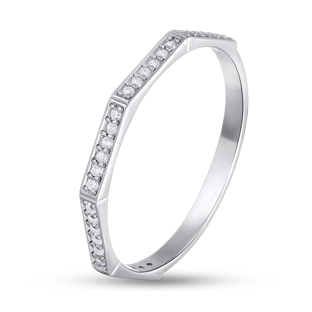 Cubic Zirconia Ring | Delicate | Sterling Silver