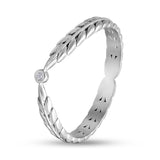 925 Sterling Silver Ring - Band with Cubic Zirconia - Olivia Star Jewelry 2074R