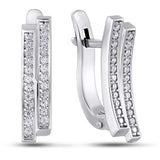 Pendientes de moissanita para mujer | Plata de ley 925 con baño de oro de 18 quilates | Diseño conmovedor