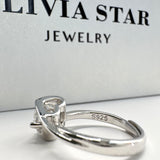 Refined Moissanite Engagement Ring - Love-Inspired Design with a Brilliant Cut